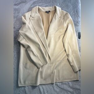 Premise Light Cream Single-Breasted Tailored Blazer